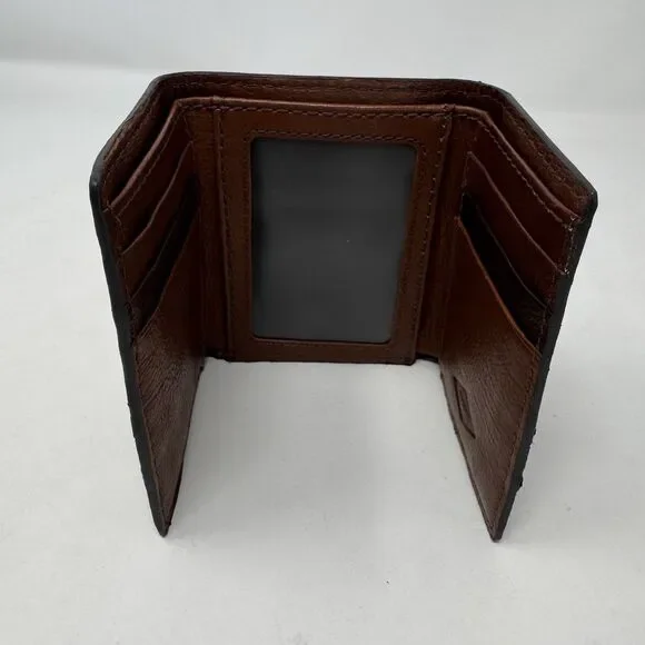 Fossil Easton RFID Trifold Wallet for Men Leather 4”x3.25” Brown - Picture 3 of 6